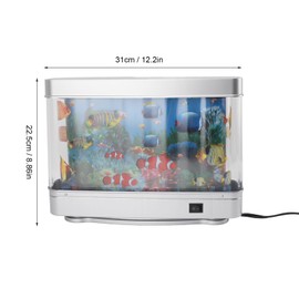 LED Light Compact Fake Fish Aquarium Decorative Lamp, Mini Artificial Aquarium with Colorful Light, Compact Design for Desk, Bedside Table, Easy to Use for Children