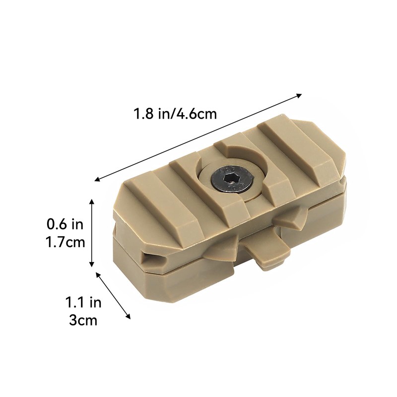 Qavctw ARC Rail Adapter Mount Kit 360 Deg Rotation Helmet