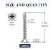 #8 x 1-1/4" Sheet Metal Screws 100Pcs 410 Stainless Steel