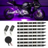LEDGlow 8pc Advanced Purple LED Motorcycle Accent Neon Underglow Lighting