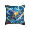 Fantasy Cube In Space Throw Pillow