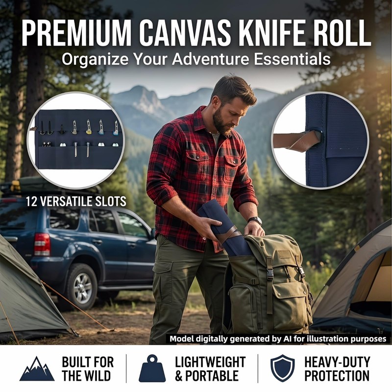 Knife Display Bag with 12 Slots Pocket Knives, Pocket knife