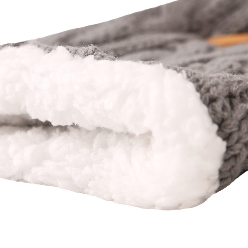 Ruiqas Pram Hand Muff Windproof Snow Knitted Gloves for Parents