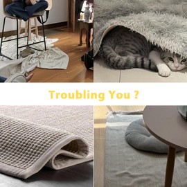 HALLEAST 100 Pack Rug Grippers, Double Sided Rug Tape Rug Pad Stickers, No Slip Anti Curling Rug Corner Grips