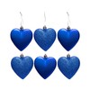 6pc Large Glitter & Matte Heart Baubles - Great Christmas