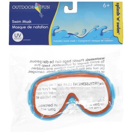 TDST Set of 6 Outdoor Fun UV Swim Masks with Nose Cover Swimming Glasses Goggles for Adults Men Women Kids 6-14 Underwater Lap with bonus TDST Luau Swag gift