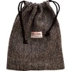 Vagabond Bags Harris Tweed Herringbone, Black & White Herringbone Tweed,