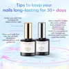 Modelones Gel Top & Base Coat Set, 15ml 2025 Upgrade,