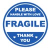 2 inch 300 PCS Blue Fragile Handle with Love Labels