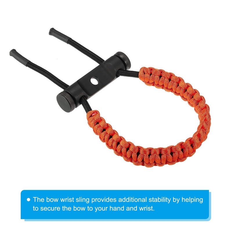 PATIKIL Archery Bow Wrist Sling Compound Braided Wrist Strap Orange