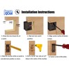 QCAA Solid Brass Sliding Door Pull Privacy Pocket Lock, Oil