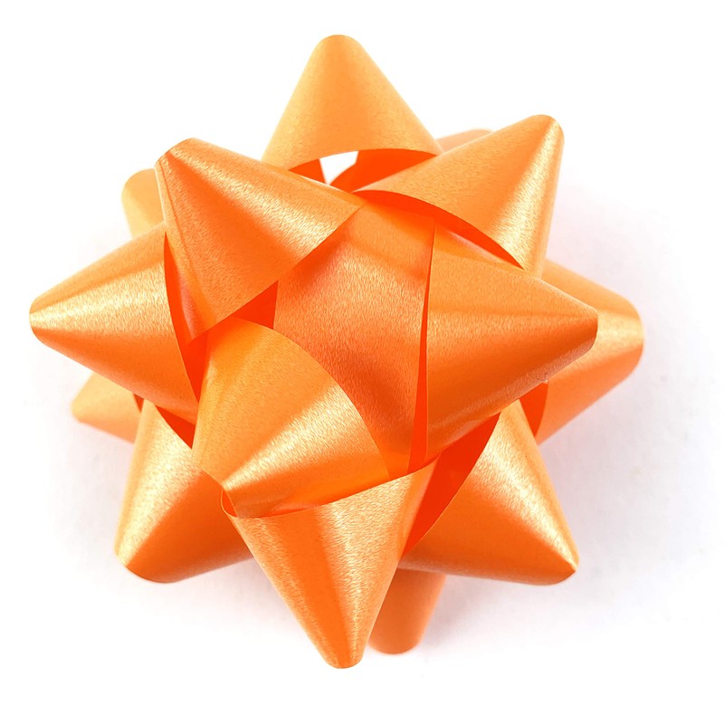 Worlds Orange Confetti Gift Bows Star Gift Bows for Christmas