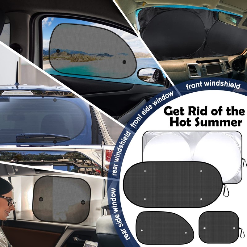 Tallew 6 Pack Car Window Shades for Baby, Include Front