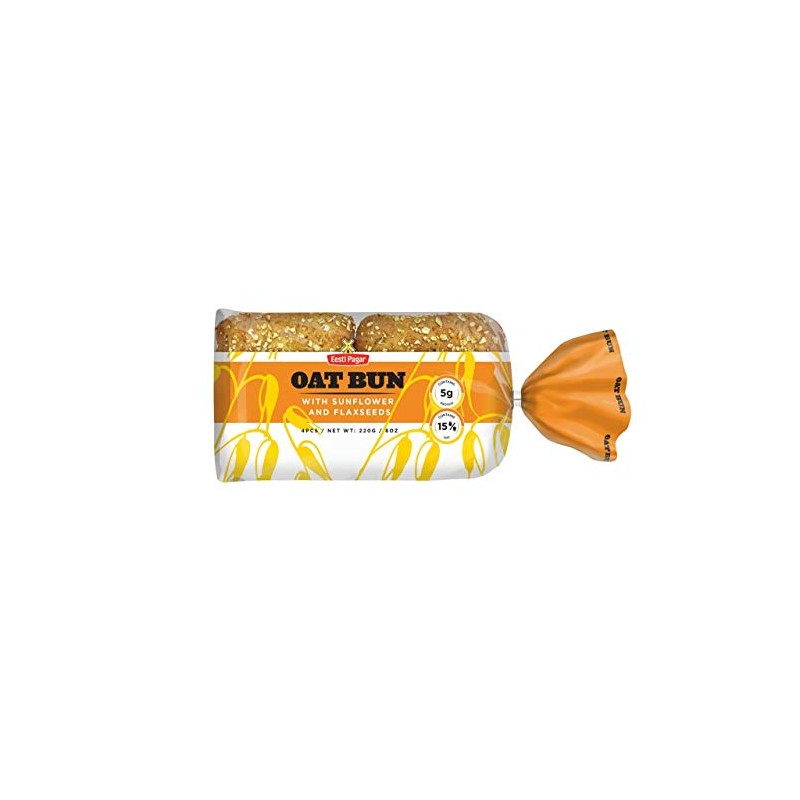 Oat Bun Sandwich 4 x 55g (1.94oz)High in fiber ,