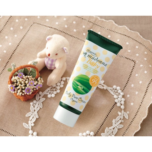 Organic Madonna Baby Pure Cream 2.4 fl oz (70 ml) (95% Organic Baby Cream)