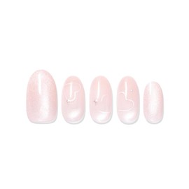 DASHING DIVA Magic Press Blushing Heart Nail Tips, 30 Tips, Magic Press Blushing Heart 30 Tips