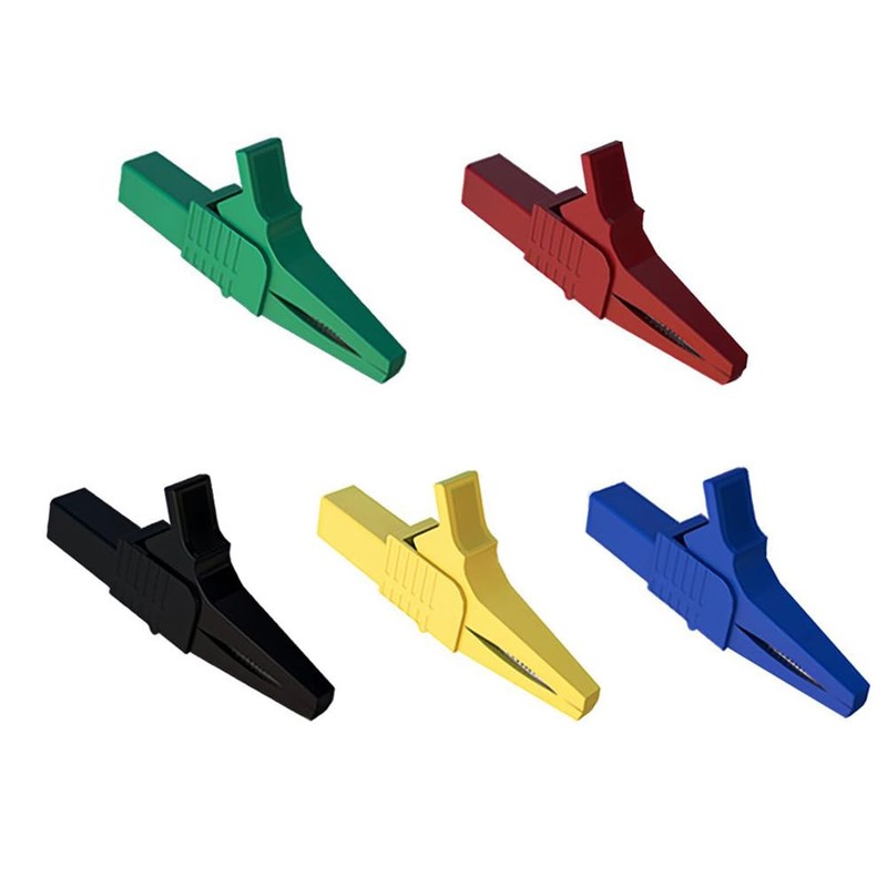 TopHomer 5 Colors Optional Alligator Clips Crocodile Clamps with Insulating