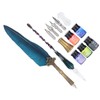 Calligraphy Pen Set Glass Ink Feather Fountain Pen with Replaceable