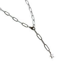 AJIRO ACCESSORY N129 Simple Chain, Surgical Stainless Steel, Star, Choker Pendant, Silver, Gold, Women's, Gift, Present Daily St0079