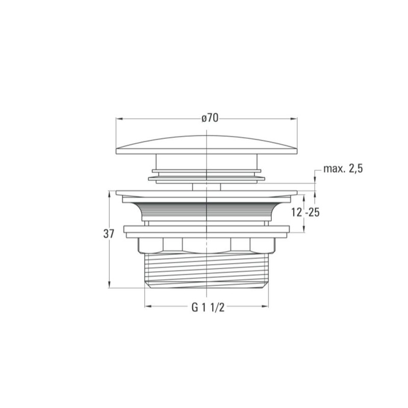 High Quality Click Clack Drain Fitting Brass for Bathtub and