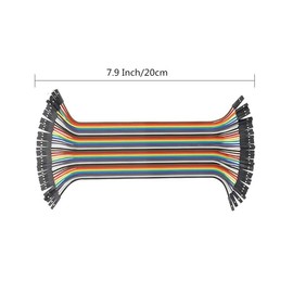 RGBZONE 120pcs 20CM Multicolored Dupont Wire 40pin Male to Female, 40pin Male to Male, 40pin Female to Female Solderless Breadboard Jumper Wires Ribbon Cables Kit for Arduino