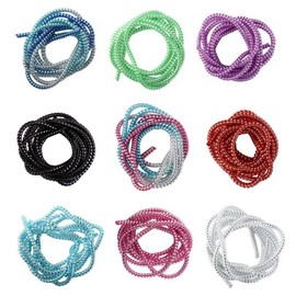 9 Pcs Spiral Cable Protector Colorful Cable Protection Wrap, Headphone Cable Saver, Cord Sleeves for USB Data Cable, Phone Cable, Earphone, 55 Inch