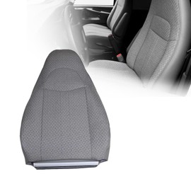 SecosAutoparts Driver or Passenger Side Top Lean Back Replacement Cloth Seat Cover Gray Compatible with Chevy Express GMC Savana Van 2003 2004 2005 2006 2007 2008 2009 2010 2011 2012 2013 2014