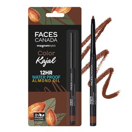 FACESCANADA Color Eye Pencil - Brown Comfort 03 | Enriched with Almond Oil | 12H Long Lasting Matte Finish | Smooth Single Stroke Glide | Waterproof & Smudge Proof | 0.01 Oz (0.30g)