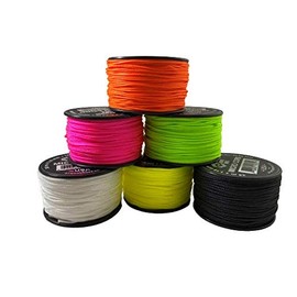 US Ropes 6 Pieces Assorted Atwood Rope MFG Micro Utility Cord 1.18mm X 125ft Reusable Spool | Tactical Nylon/Polyester Fishing Gear, Jewelry Making, Camping Accessories (Neon)