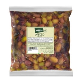 Mantova Mixed Olives in a Mild Brine with Herbs and Spices, 52.91 oz. (3.3 lb.) (Pack of 1), Product of Italy, Non-GMO, Gluten-Free, Cholesterol-Free, Vegan-Friendly, Paleo-Friendly