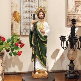 Large Size 28‘’ High Saint Jude Statue Resin St Jude Renaissance Sculpture Holy San Judas Tadeo Estatua Figura Religious Gift