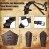 Medieval Knight Leather Men Renaissance Half Shoulder Cape Scarf Buckle