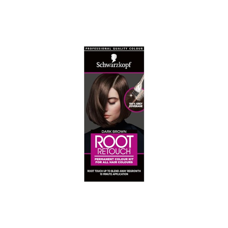 Schwarzkopf Root Retouch Permanent Root Concealer Brown Hair Dye, Ideal