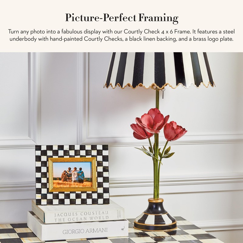 MacKenzie-Childs Courtly Check Enamel Frame 4" x 6"