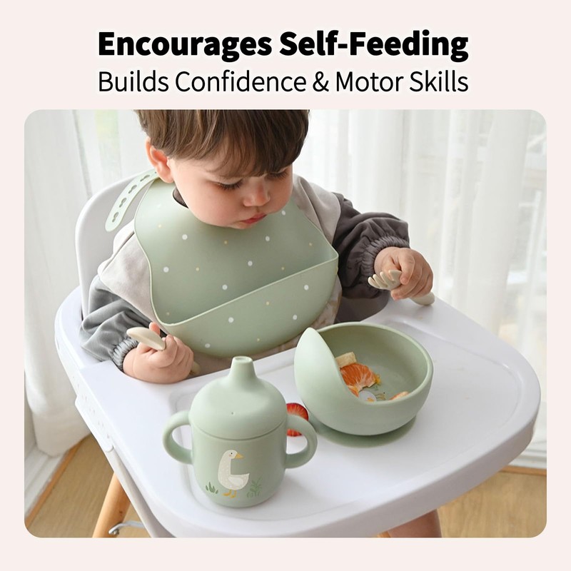 Little Rawr Baby Led Weaning Bundle, 100% Silicone Baby Feeding