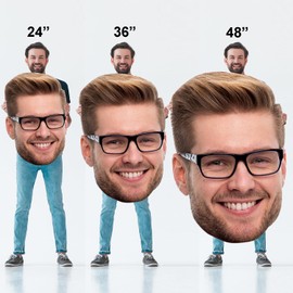 1 Pc, Custom Big Head Cutout | Fun Face Cardboard Cutout | Life Size face | Upload Your Photo - 4 ft