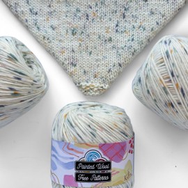 KnitPal Painted Wool Yarn for Knitting, 30% Wool and 70% Acrylic-Acrylic Wool Blend Yarn-Variegated Yarn for Crocheting with Hand Painted Look-3 DK Weight Yarn-3 Skeins,753yds/300g-Floating Fireflies