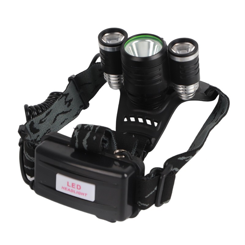 3LED 1T6+2R2 Aluminum Alloy Charging Strong Light Waterproof Head Lamp