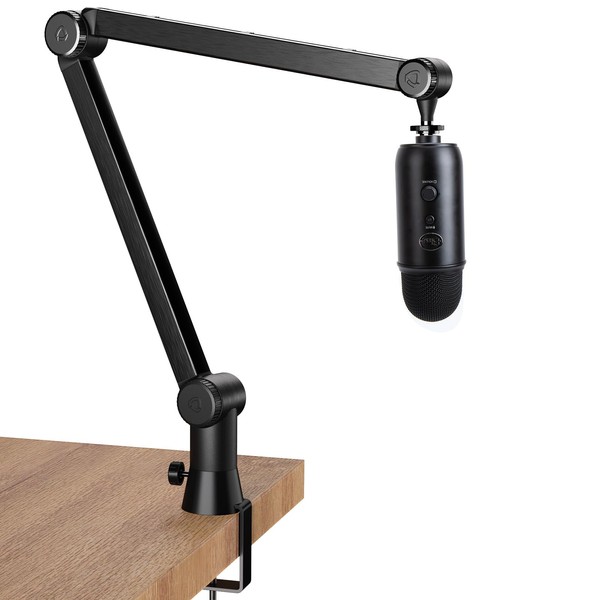 Blue Yeti Microphone Boom Arm - Upgraded Heavy Duty Blue