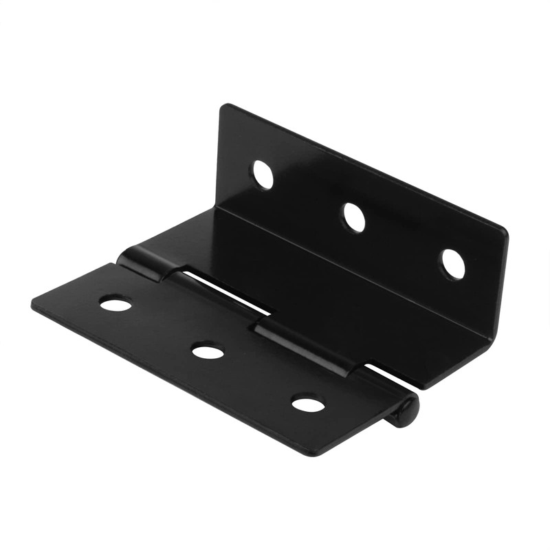 GBGS 6 Pcs 3" High Half-Surface Chest Hinges,Black Offset Hinge