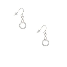 Delight Jewelry Silvertone I am a Child of God Eternity Ring Silver-tone Infinity French Earrings