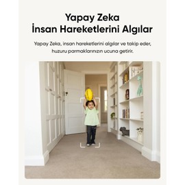 eufy Security C220 Indoor Surveillance Camera 2K Resolution 360° Rotatable and Tilt Indoor Surveillance Camera, Wired with Wi-Fi, Human Detection by AI