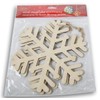Wood Christmas Craft Ornament - Snowflake - 2 Count -