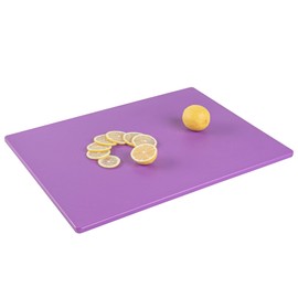 Restaurantware - RW Base 20 x 15 Inch Cutting Board, 1 Color Coded Chopping Board - No Scratch, Dishwashable, Purple Plastic Cutting Board Mat, No Odor, Durable, No Slip, For No Allergen Food