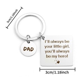 Fathers Day Keyring Gifts for Dad Daddy Cute Keyring Presents from Daughter Keychain for Men Best Dad Gifts Papa Step Dad Dad to Be christmas Birthday Thanksgiving Day Gifts Under 10 Pounds
