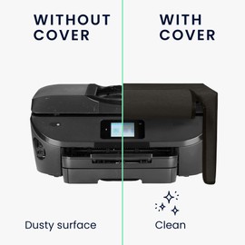 kwmobile Dust Cover Compatible with HP Envy Photo 7830 - Printer Case - Fabric Protector Cover - Dark Grey