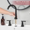 Onader Matte Black Bathroom Sink Faucet 3 Hole 2 Handle