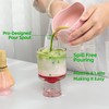 TEANAGOO 7-PCS Pink Matcha Whisk Set with Cherry Blossom Design,