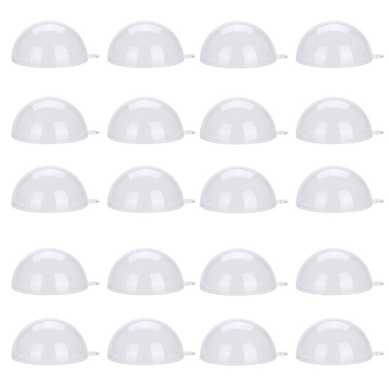 20 Piezas Bola De Plástico Transparente Rellenable Adornos De Decoración