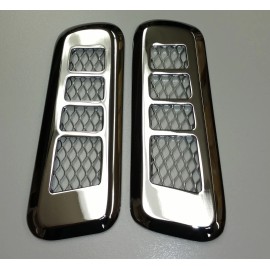Hummer Parts Club H2 Hummer Smooth Chrome Billet Interior Door Vent Bezel Set